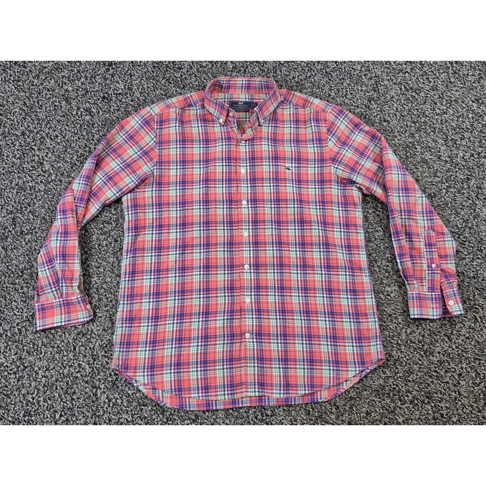 Vineyard Vines Men's L Slim Fit Tucker Shirt Button Down Pastel Multi Plaid - Picture 2 of 7